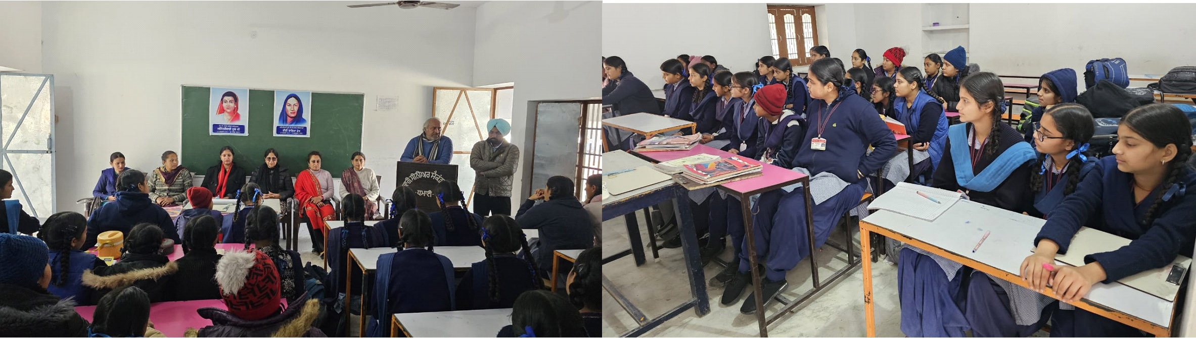 *Students and staff of Government School Dhamai remembered the country's first female teacher Savitri Bai Phule and Bibi Fatima Sheikh*  